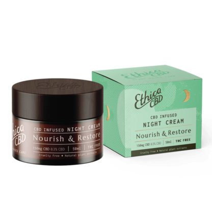 EthicaCBD Cosmetic Night Cream and packaging box
